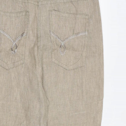 Womens UK Size 12 Olsen Regular Fit  Brown Trousers