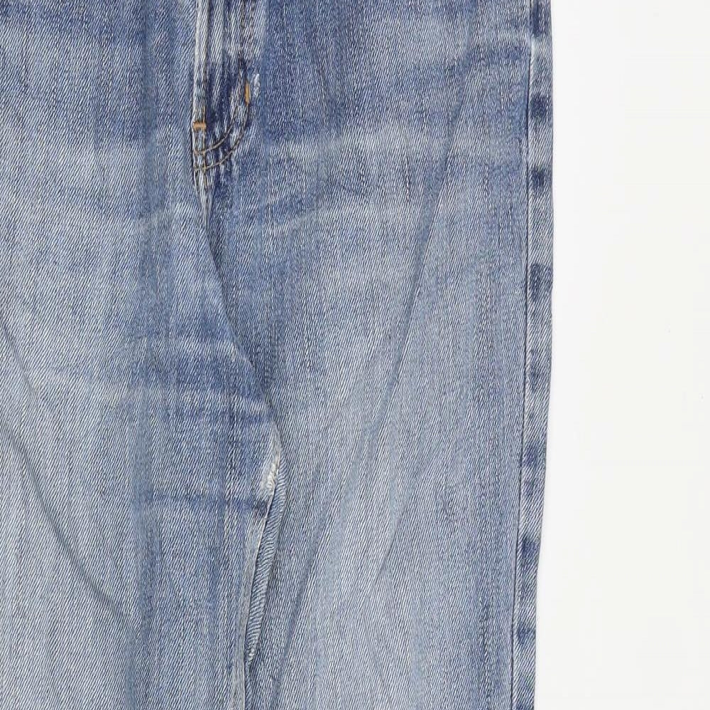 Gap Womens Blue Cotton Straight Jeans Size 6 L28 in Regular Zip