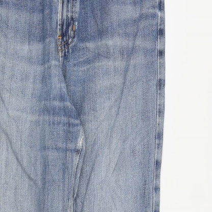 Gap Womens Blue Cotton Straight Jeans Size 6 L28 in Regular Zip
