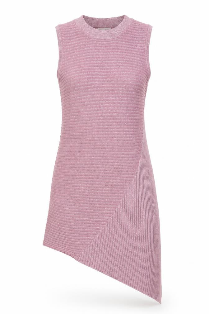 NEXT Womens Pink Viscose Tank Dress Size 10 Round Neck Pullover