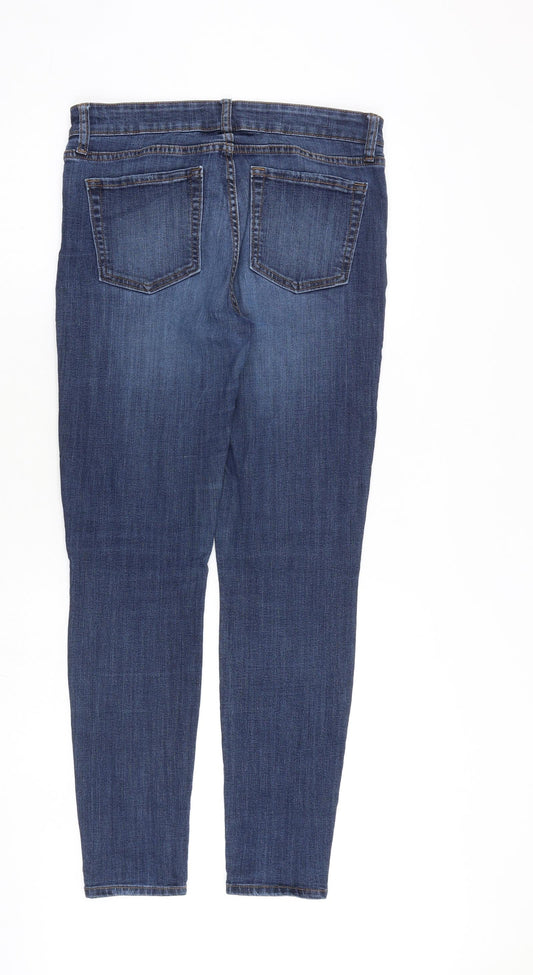 Gap Womens Blue Cotton Straight Jeans Size 32 in L30 in Slim Zip