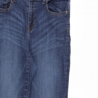 Gap Womens Blue Cotton Straight Jeans Size 32 in L30 in Slim Zip
