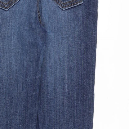 Gap Womens Blue Cotton Straight Jeans Size 32 in L30 in Slim Zip