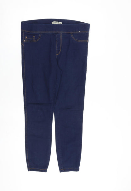 Denim & Co. Womens Blue Cotton Jegging Jeans Size 12 L25 in Regular