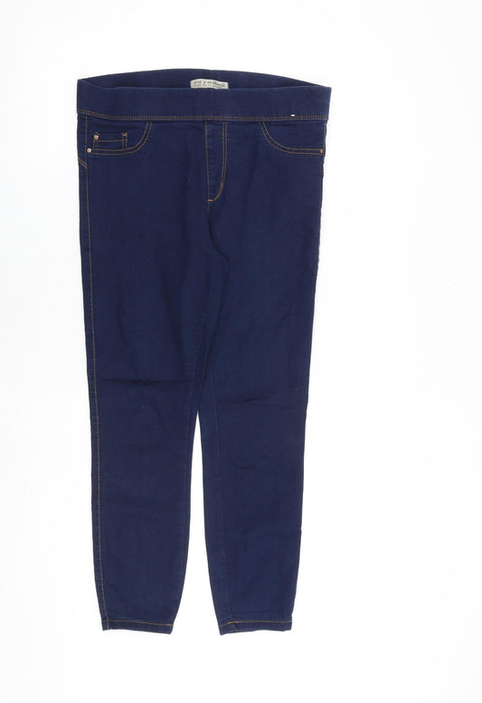 Denim & Co. Womens Blue Cotton Jegging Jeans Size 12 L25 in Regular