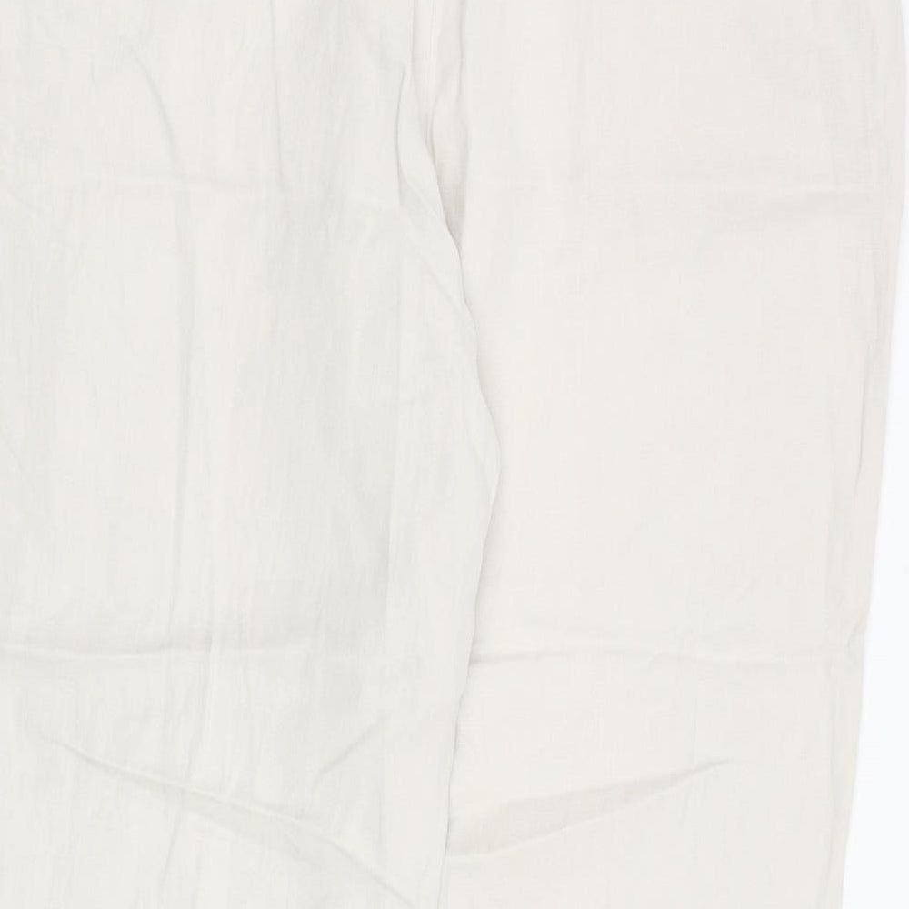 Monsoon Womens Beige Polyester Dress Pants Trousers Size 14 L29 in Regular Zip