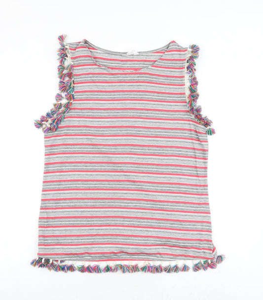 Falmer Heritage Womens Multicoloured Striped Polyester Basic Tank Size 16 Round Neck