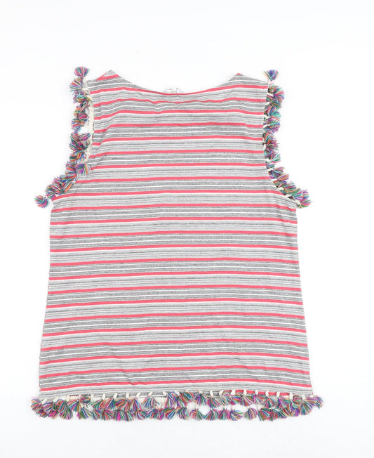 Falmer Heritage Womens Multicoloured Striped Polyester Basic Tank Size 16 Round Neck