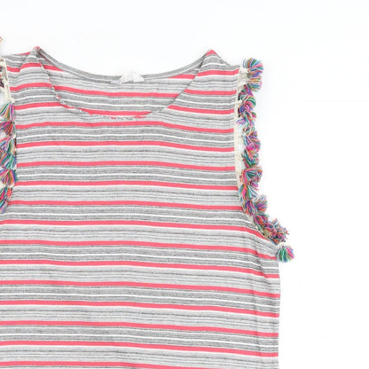 Falmer Heritage Womens Multicoloured Striped Polyester Basic Tank Size 16 Round Neck