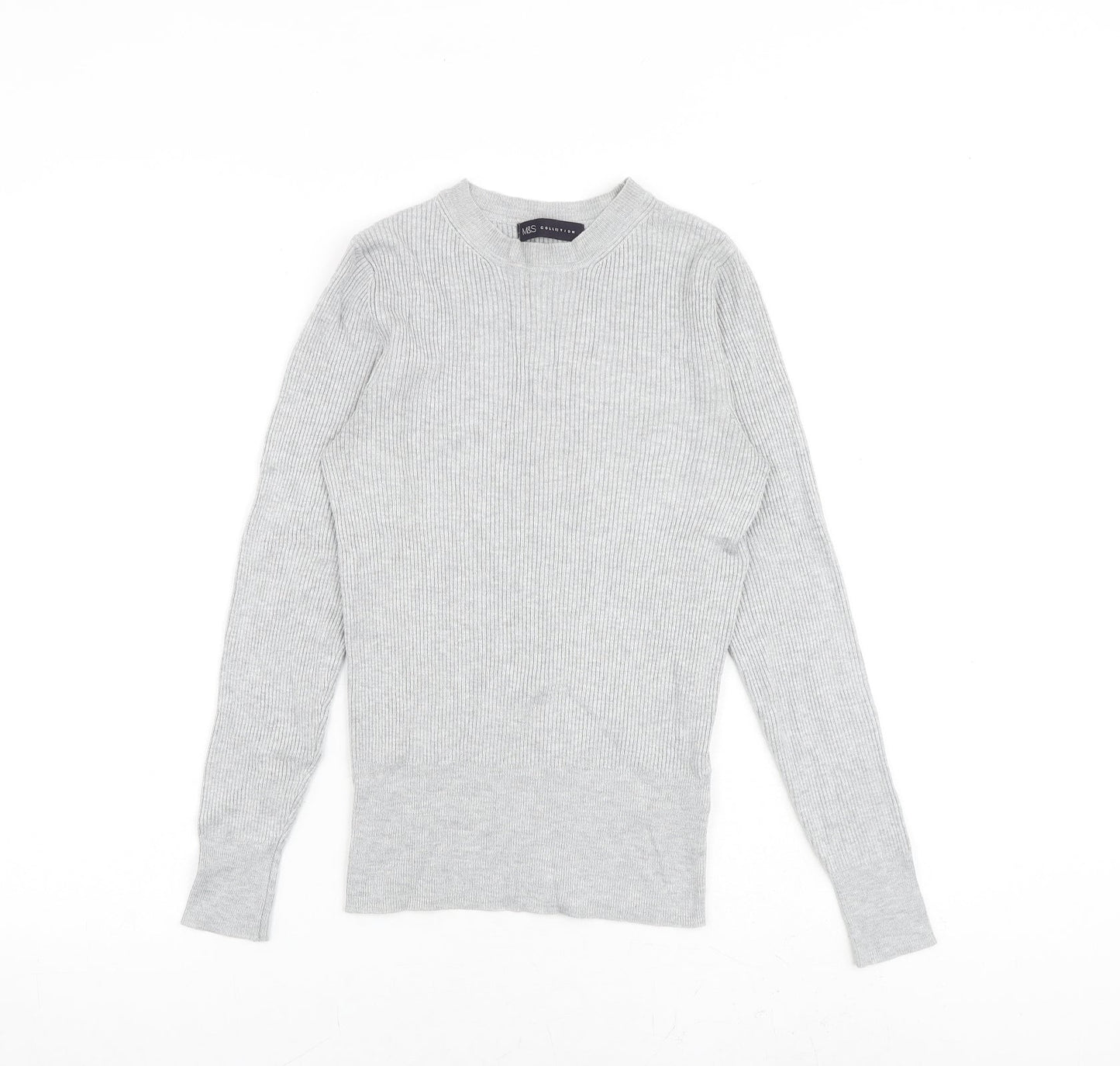 Womens UK Size 10 Marks and Spencer Grey Pullover Jumper