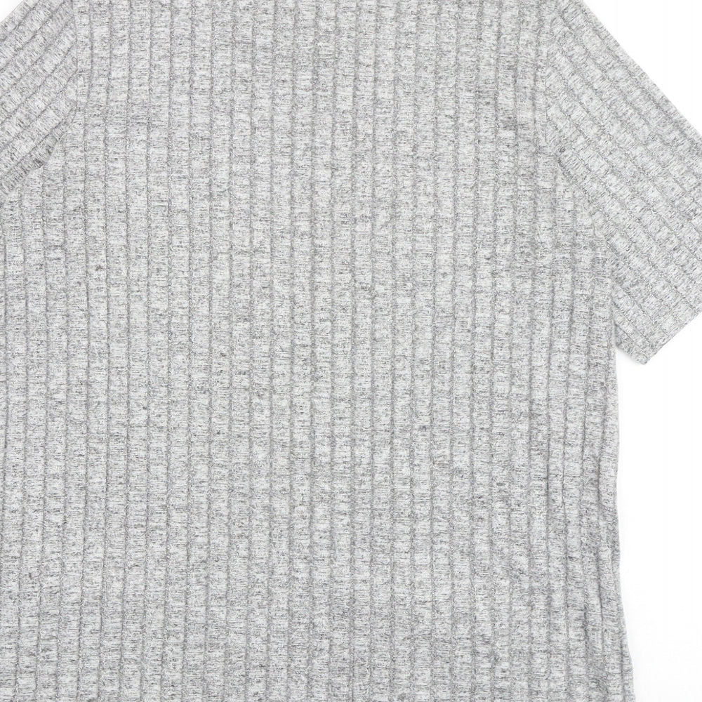 Womens UK Size 14 Dorothy Perkins Grey Basic T-Shirt