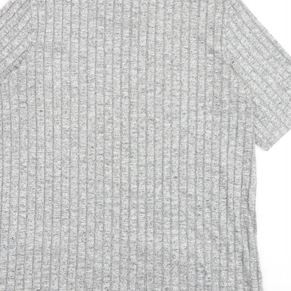 Womens UK Size 14 Dorothy Perkins Grey Basic T-Shirt