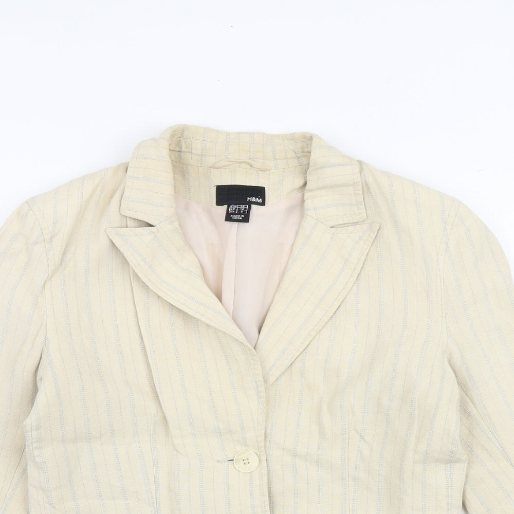 Womens UK Size 12 H&M Beige Jacket
