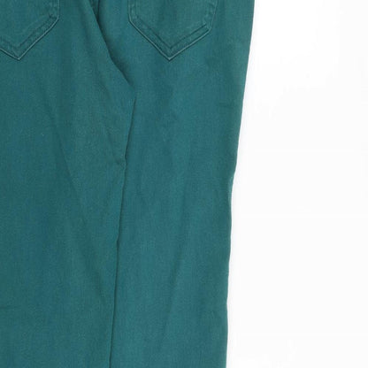 F&F Womens Green Cotton Skinny Jeans Size 34 in L29 in Regular Zip