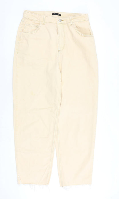 Reclaimed Vintage Womens Beige Cotton Mom Jeans Size 32 in L29 in Regular Zip