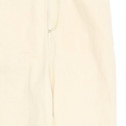 Reclaimed Vintage Womens Beige Cotton Mom Jeans Size 32 in L29 in Regular Zip