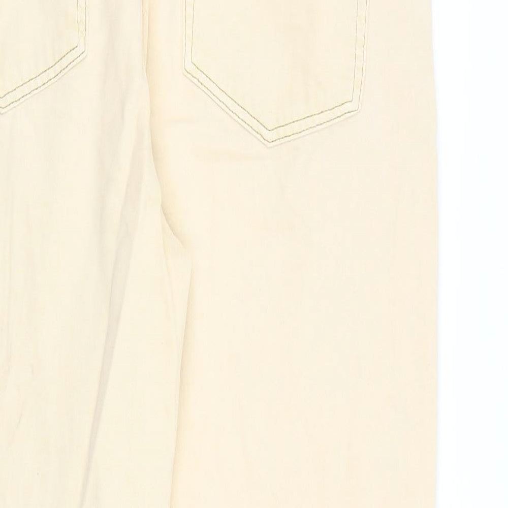 Reclaimed Vintage Womens Beige Cotton Mom Jeans Size 32 in L29 in Regular Zip