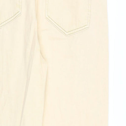 Reclaimed Vintage Womens Beige Cotton Mom Jeans Size 32 in L29 in Regular Zip