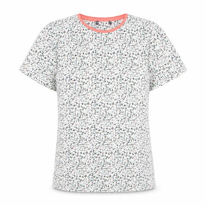 Marks and Spencer Womens Multicoloured Animal Print Cotton Basic T-Shirt Size 8 Round Neck - Leopard Print