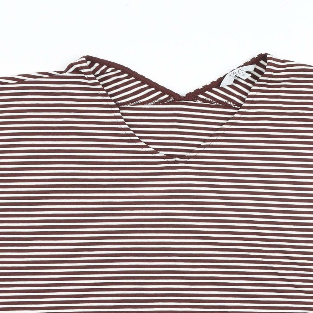 Womens UK Size 12 NEXT Brown Basic T-Shirt