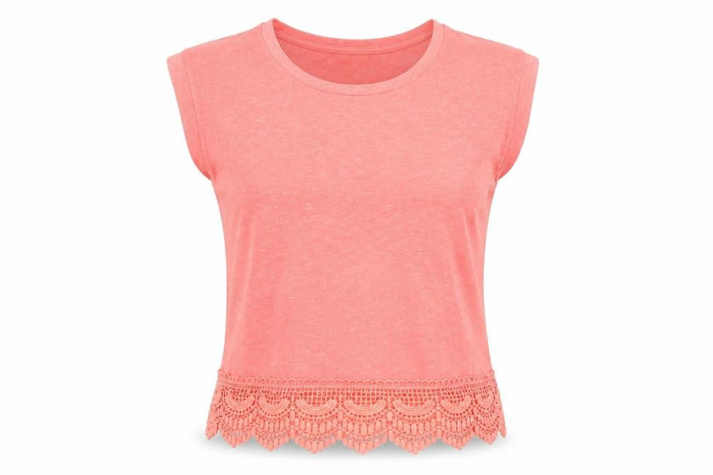 Womens UK Size 10 New Look Pink Basic T-Shirt