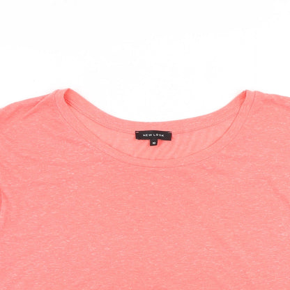 Womens UK Size 10 New Look Pink Basic T-Shirt
