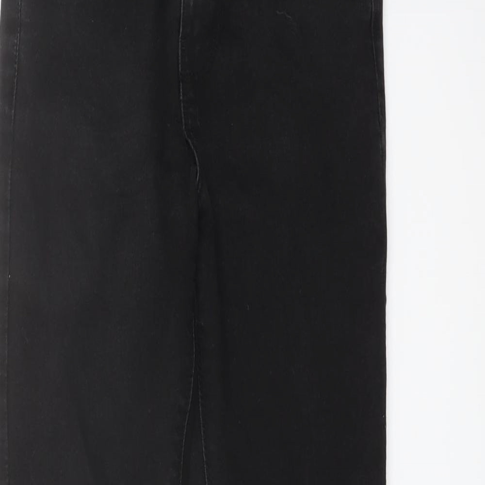Denim & Co. Womens Black Cotton Skinny Jeans Size 8 L27 in Regular Button