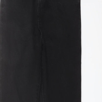 Denim & Co. Womens Black Cotton Skinny Jeans Size 8 L27 in Regular Button