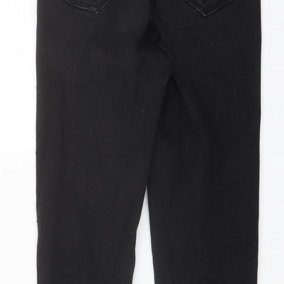 Denim & Co. Womens Black Cotton Skinny Jeans Size 8 L27 in Regular Button