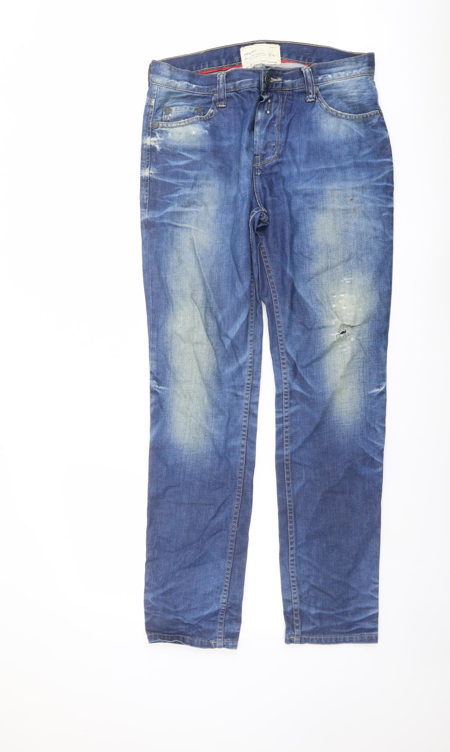 Mens UK Size 32 in Pull&Bear Regular Fit Straight Blue Jeans