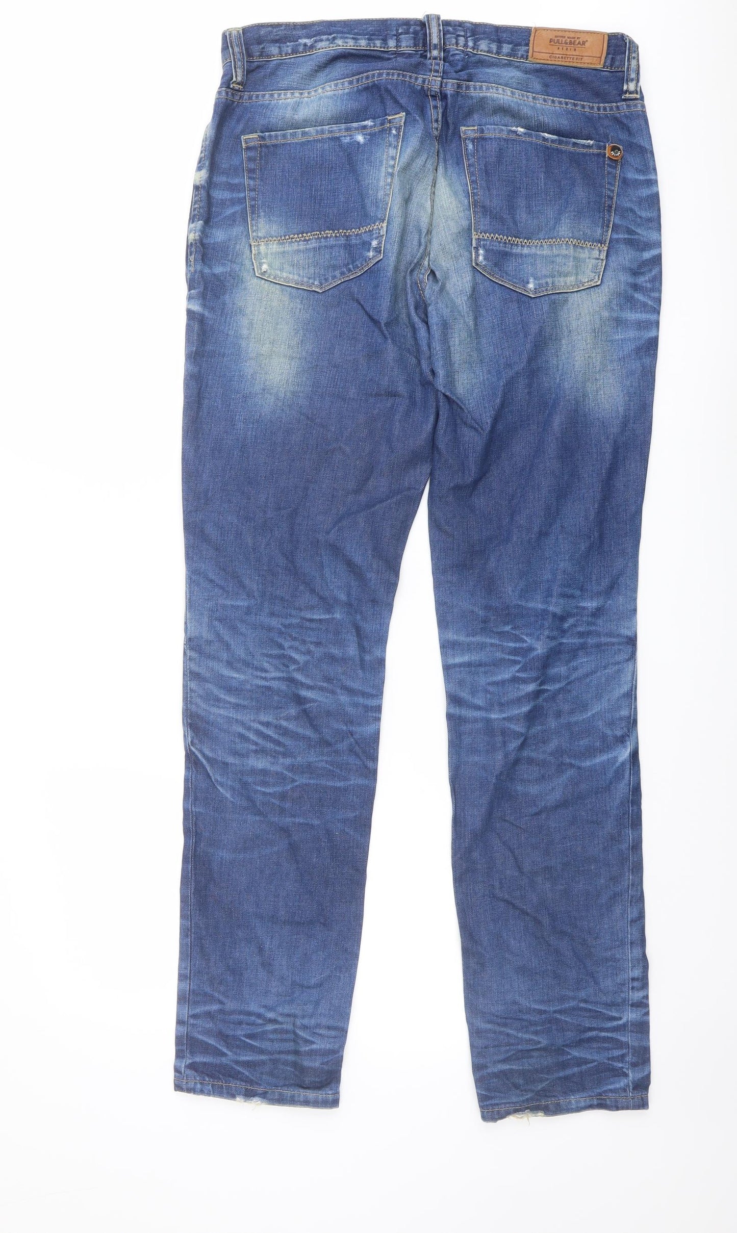 Mens UK Size 32 in Pull&Bear Regular Fit Straight Blue Jeans