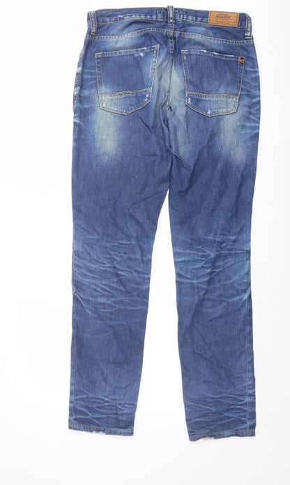 Mens UK Size 32 in Pull&Bear Regular Fit Straight Blue Jeans