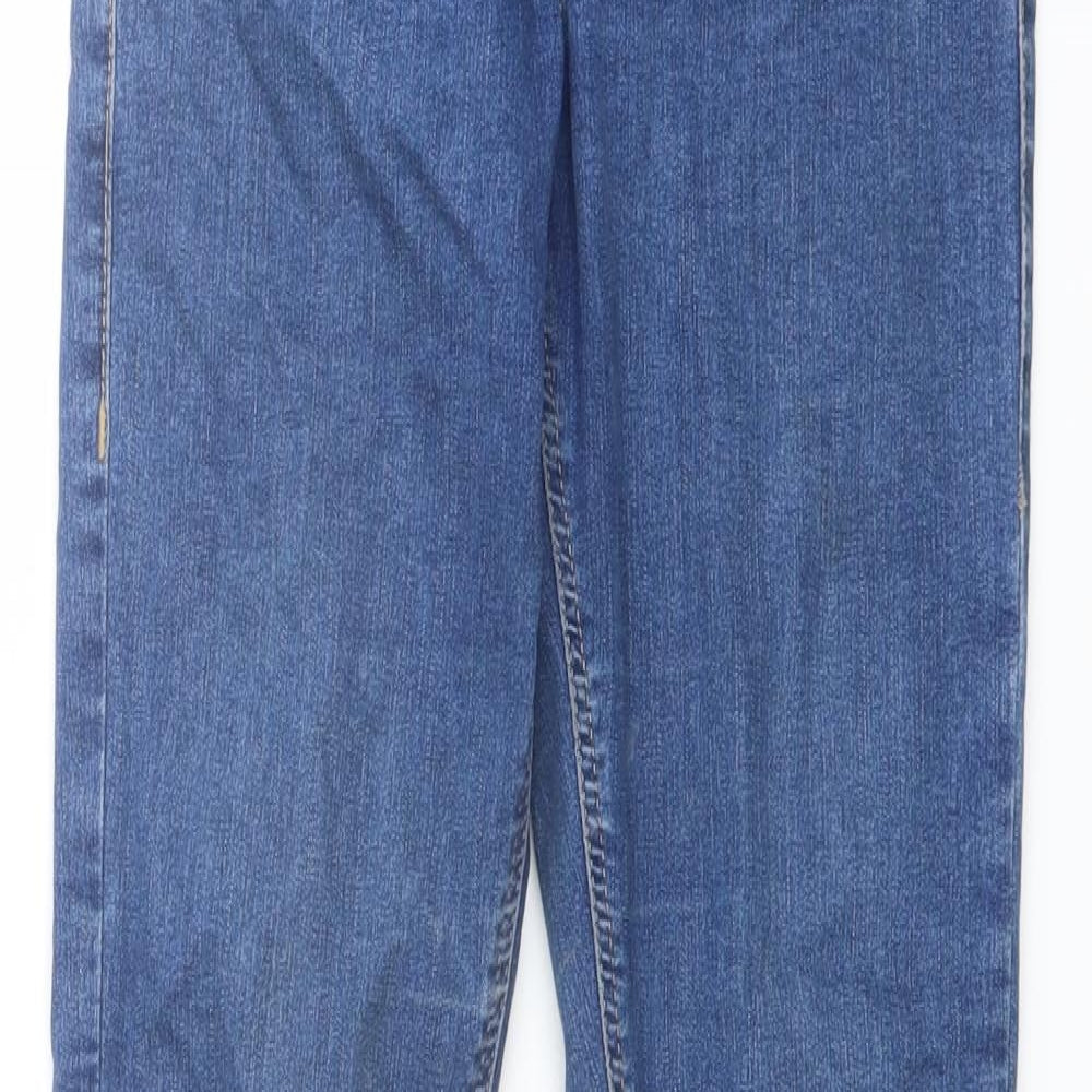 Topshop Womens Blue Cotton Skinny Jeans Size 27 in L28 in Regular Button