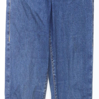 Topshop Womens Blue Cotton Skinny Jeans Size 27 in L28 in Regular Button