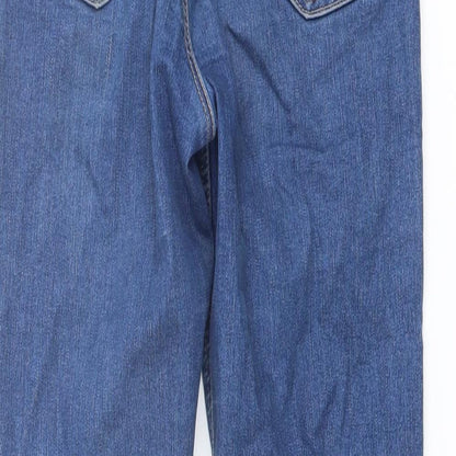 Topshop Womens Blue Cotton Skinny Jeans Size 27 in L28 in Regular Button