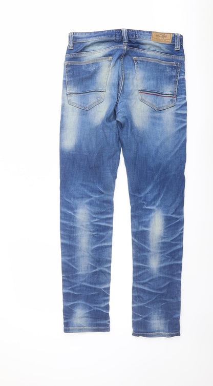 Mens UK Size 30 in Pull&Bear Regular Fit Straight Blue Jeans