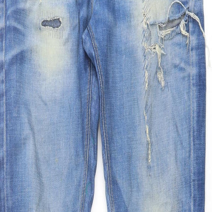 Mens UK Size 30 in Pull&Bear Regular Fit Straight Blue Jeans