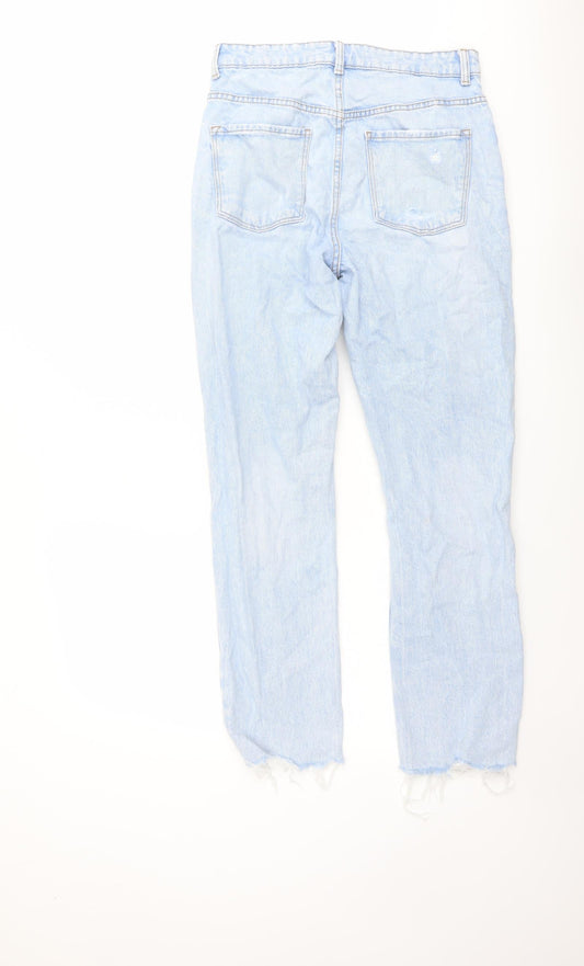 Denim & Co. Womens Beige Cotton Mom Jeans Size 10 L27 in Regular Button