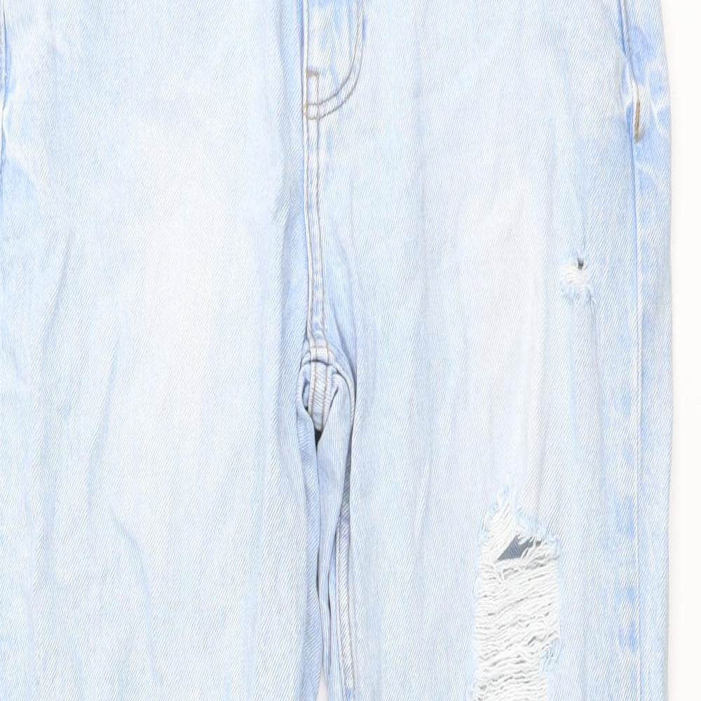 Denim & Co. Womens Beige Cotton Mom Jeans Size 10 L27 in Regular Button