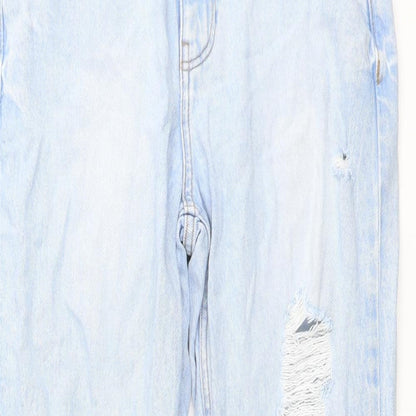 Denim & Co. Womens Beige Cotton Mom Jeans Size 10 L27 in Regular Button