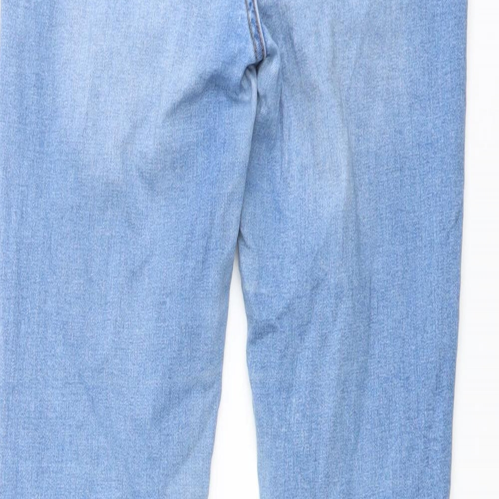 Denim & Co. Womens Blue Cotton Skinny Jeans Size 10 L28 in Regular Button