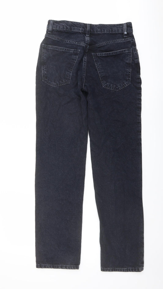 ASOS Womens Blue Cotton Straight Jeans Size 24 in L32 in Regular Button