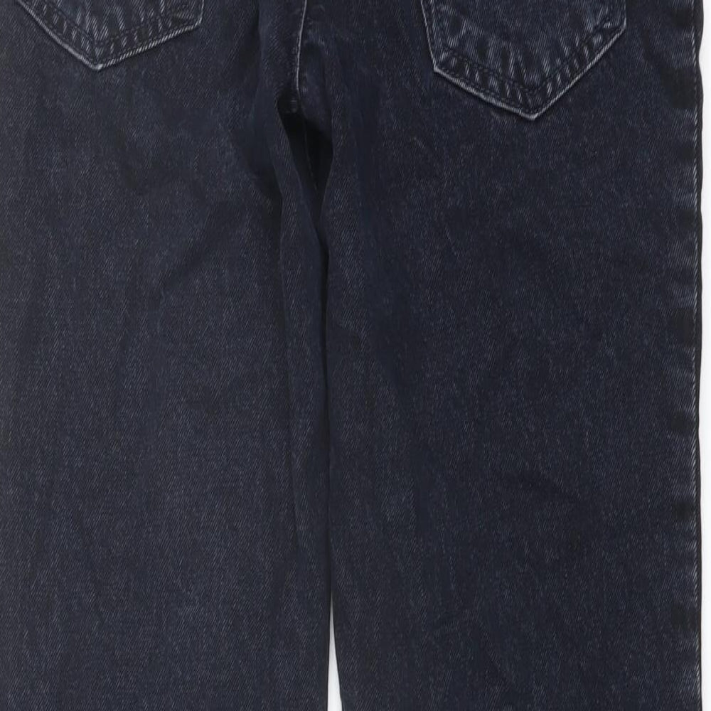 ASOS Womens Blue Cotton Straight Jeans Size 24 in L32 in Regular Button