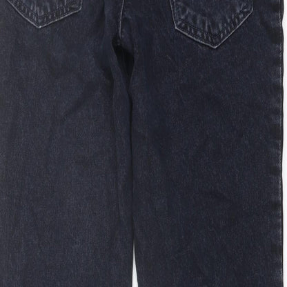 ASOS Womens Blue Cotton Straight Jeans Size 24 in L32 in Regular Button