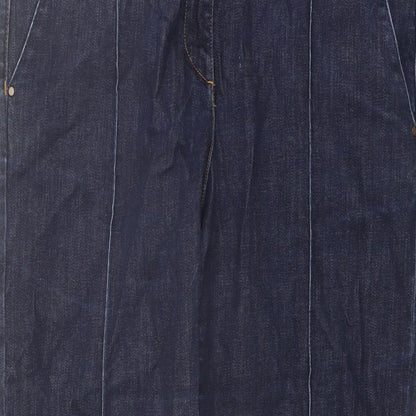 Great Plains Womens Blue Cotton Tapered Jeans Size 14 L25 in Regular Button