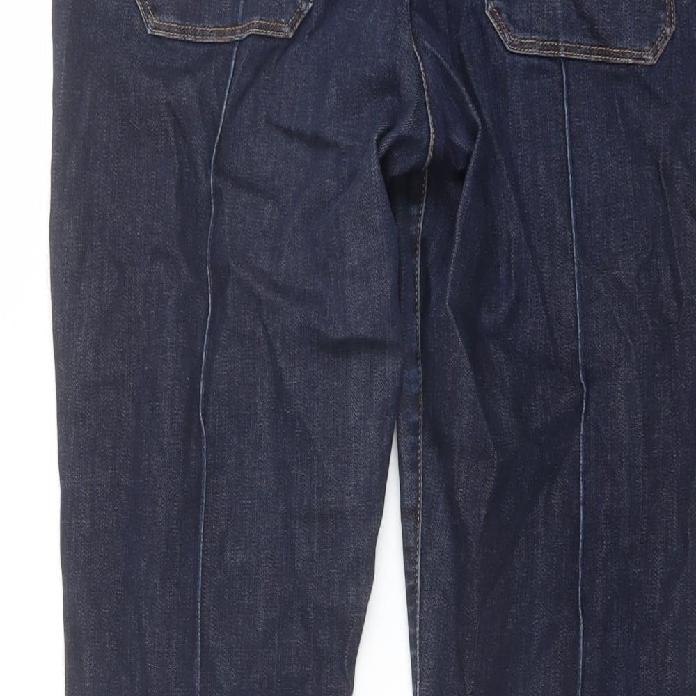 Great Plains Womens Blue Cotton Tapered Jeans Size 14 L25 in Regular Button