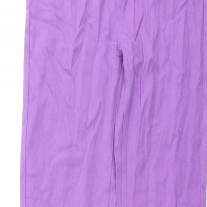 I SAW IT FIRST Womens Purple Cotton Straight Jeans Size 10 L30 in Regular Button