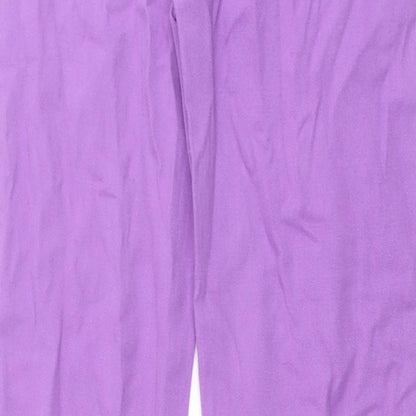 I SAW IT FIRST Womens Purple Cotton Straight Jeans Size 10 L30 in Regular Button