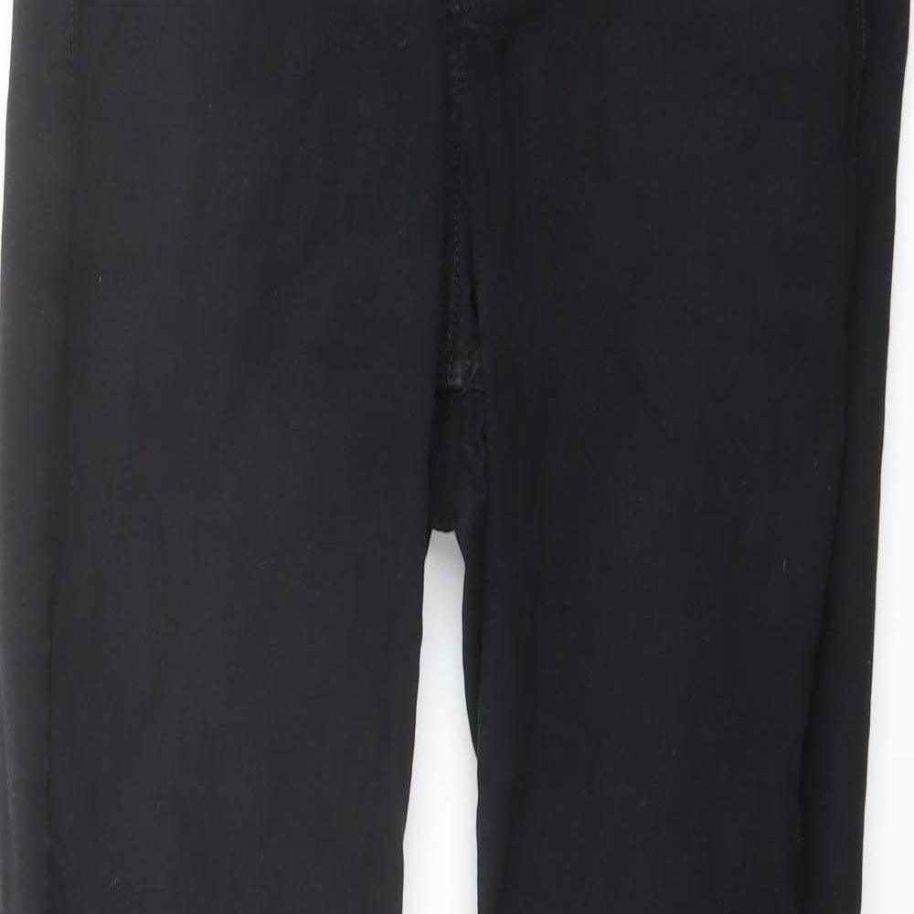 Topshop Womens Black Cotton Skinny Jeans Size 30 in L28.5 in Regular Button