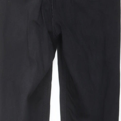 Topshop Womens Black Cotton Skinny Jeans Size 30 in L28.5 in Regular Button